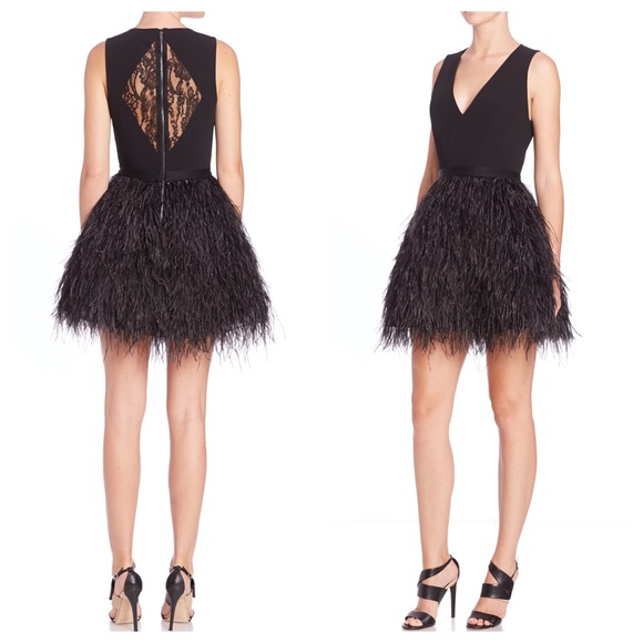 ALICE + OLIVIA Kiara Feather Dress - Picture 8 of 12
